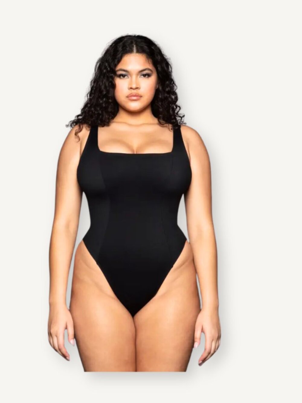 NWT TA3 'Hi Cut Squarey' in 2X Short Black Shaping Swimwear